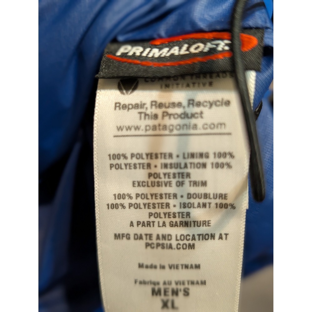 Patagonia‎ Nano Puff Vest Mens XL Blue PrimaLoft Quilted Vail Ski Resort Logo - Picture 3 of 5